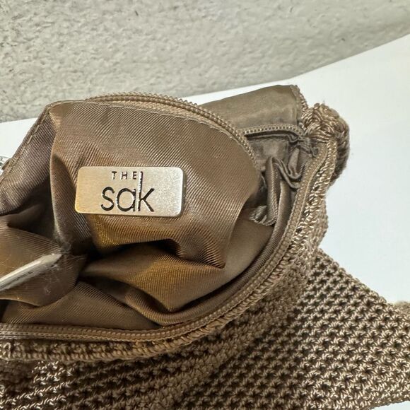 The Sak (Stone/Taupe) Open Knit Front Flap Crossbody Travel Bag - Picture 10 of 10